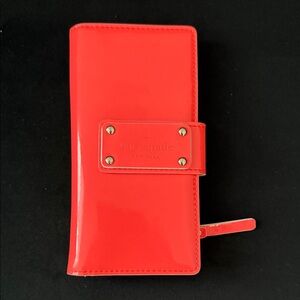 Kate Spade Neon Pink Patent Leather Wallet